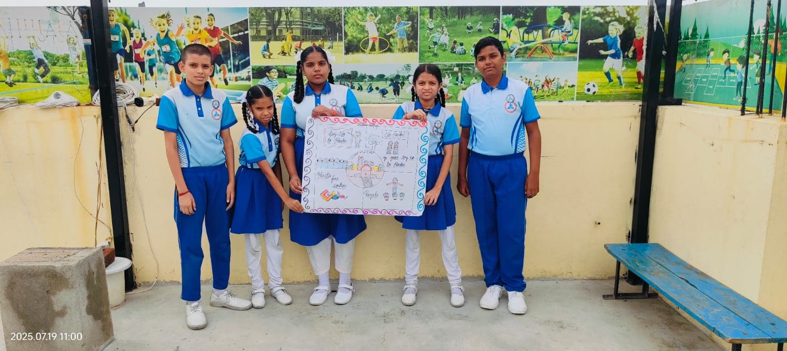 Students presenting a project at Wisdom Concept School